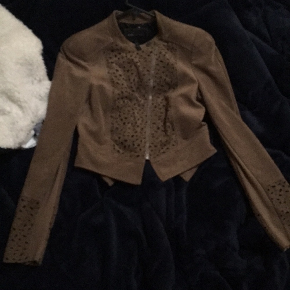 BCBG suede rider jacket